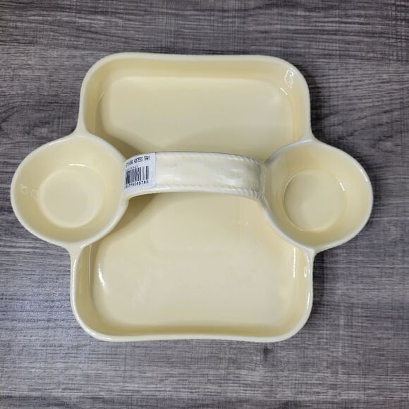Nikko Woodbury Basket Ivory Hostess Tray - Picture 1 of 8